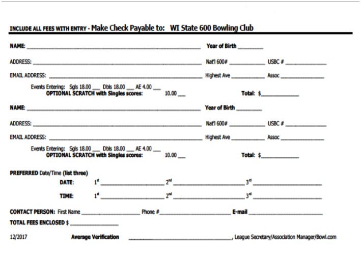 Entry Form